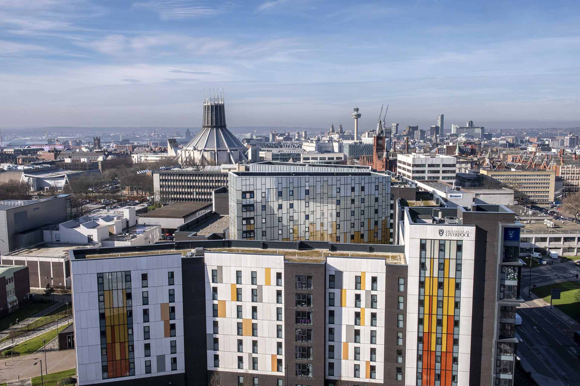 Aerial shot of Crown Place