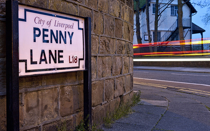 Penny Lane road sign