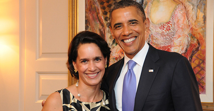 Wendy Beetlestone with Barack Obama