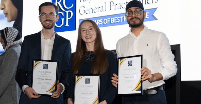 Matthew Heneghan, Olivia Whittle and Govind Dhillon posing for a photo