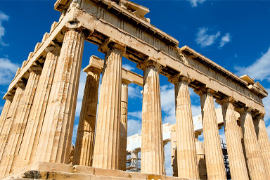 Ancient greek building with columns