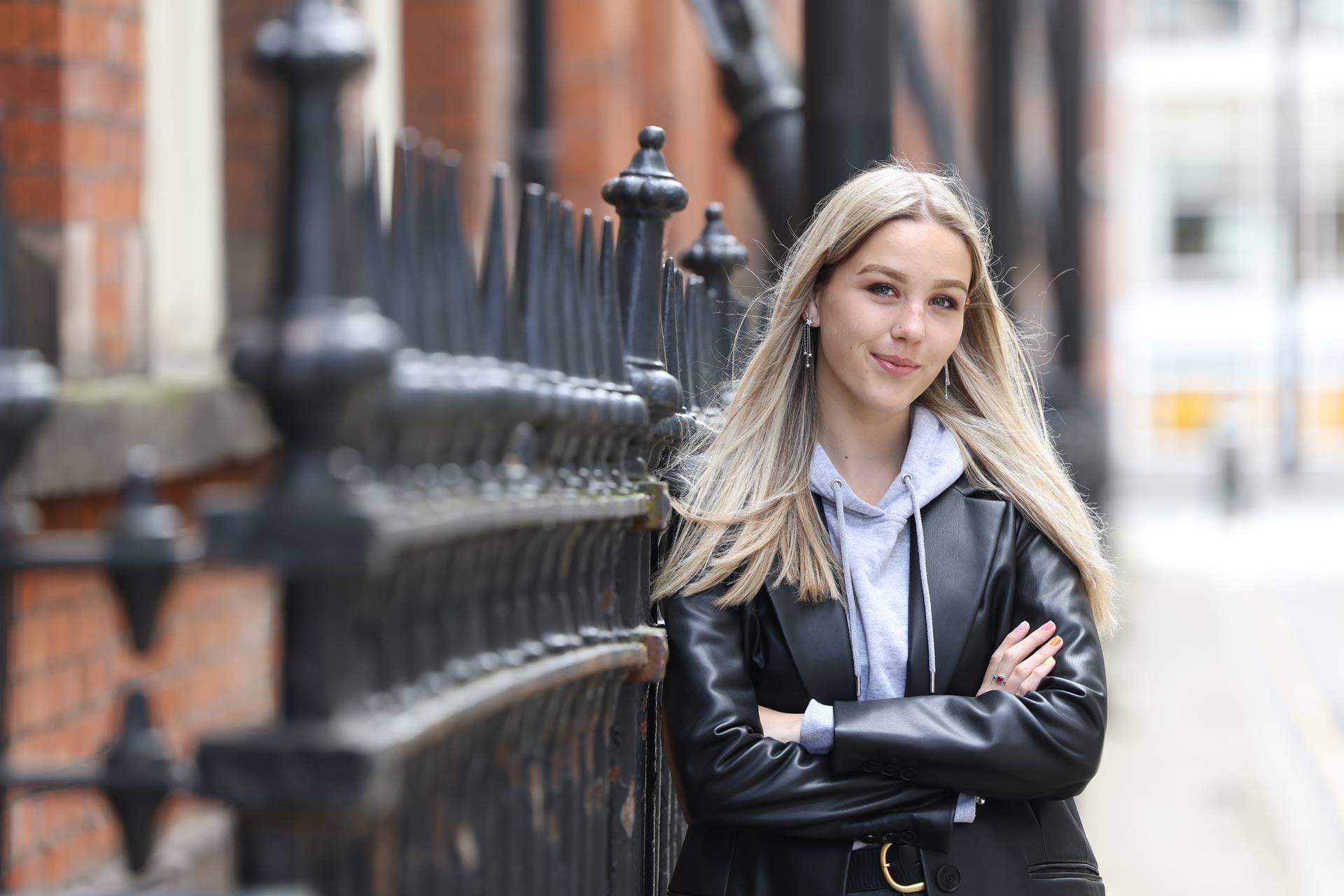 A student on campus