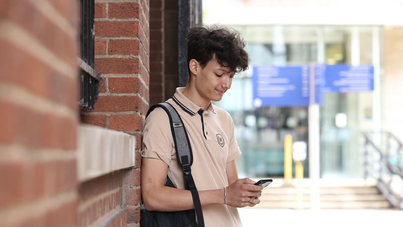 A student on campus