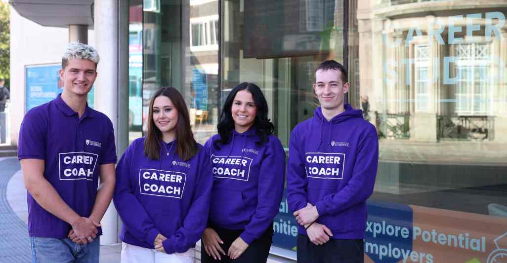 Coaches 24/25 in front of the Career Studio