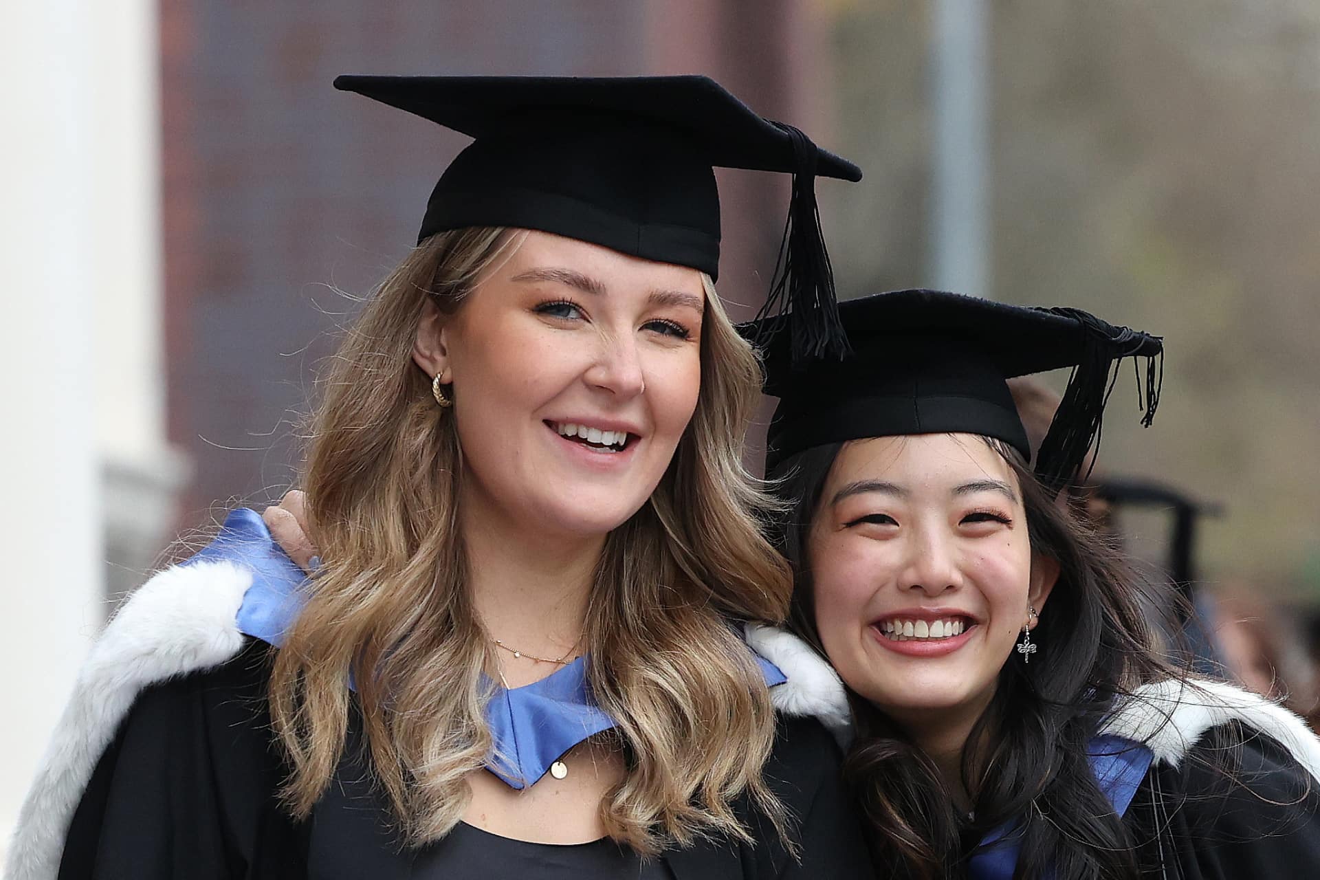 Two students who have just graduated.