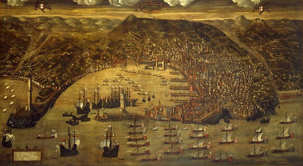 Map of Genoa from 16th century