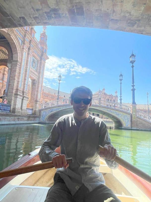 Ellis in Seville on a boat