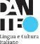 Logo for Lingua e Cultura Italiano with DANTE in capitals