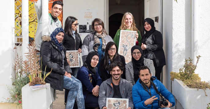 Participants in a project workshop in Tunis with Dr Spadaro 