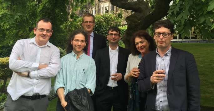 A photograph showing Politics staff at the VC Garden party