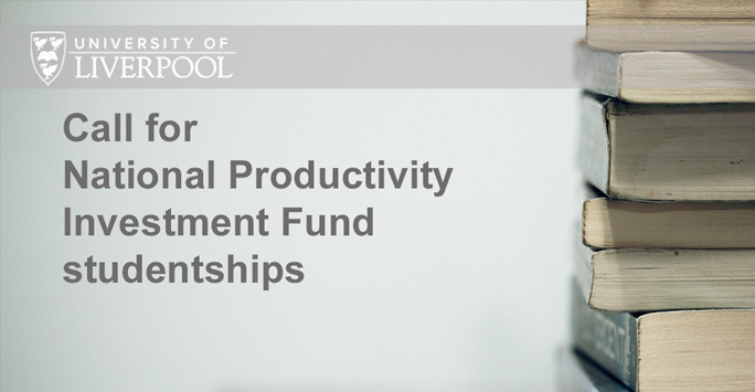 Call for National Productivity Investment Fund (NPIF) Studentships