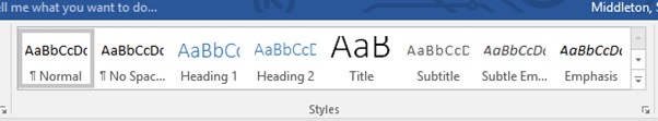 Microsoft Word Styles 