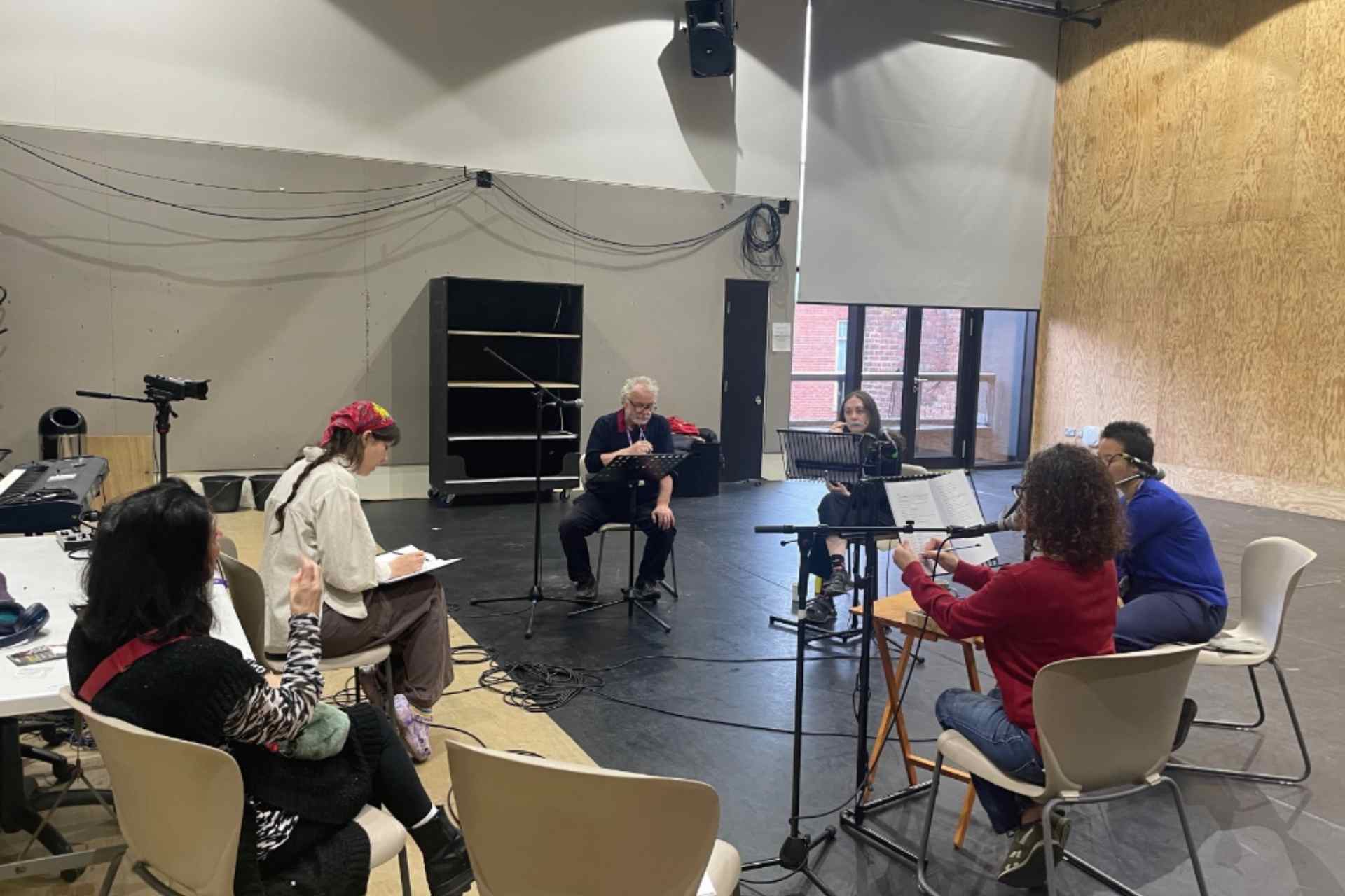 Rehearsals for Four Letter Words at the Everyman Theatre